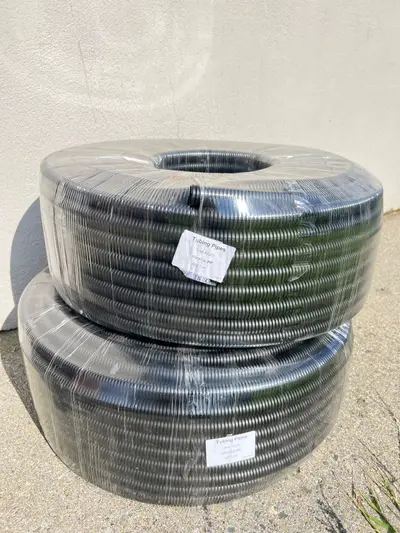 25mm Flexible Corrugated Conduit Pipe 200m (2 X 100m Rolls) Black