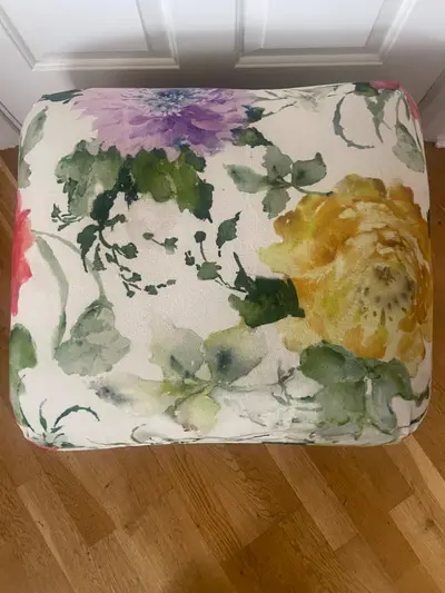 Custom Made Floral Footstool